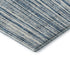 8' X 10' Blue And Ivory Striped Washable Area Rug With UV Protection