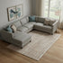 8' X 10' Rust And Beige Striped Washable Area Rug With UV Protection