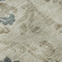 5' X 8' Beige Blue And Tan Floral Washable Area Rug With UV Protection