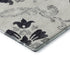 5' X 8' Black And Ivory Floral Washable Area Rug With UV Protection