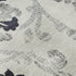 5' X 8' Black And Ivory Floral Washable Area Rug With UV Protection