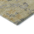 8' Gold Gray And Silver Floral Washable Round Rug With UV Protection