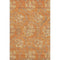 5' X 8' Orange Gray And Beige Floral Washable Area Rug With UV Protection