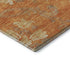 5' X 8' Orange Gray And Beige Floral Washable Area Rug With UV Protection