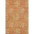 8' X 10' Orange Gray And Beige Floral Washable Area Rug With UV Protection