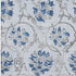9' X 12' Sky Blue Gray And Silver Floral Washable Area Rug With UV Protection