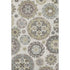 5' X 8' Beige Gray And Brown Medallion Washable Area Rug With UV Protection