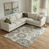 8' X 10' Beige Gray And Brown Medallion Washable Area Rug With UV Protection