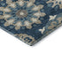8' Blue Ivory And Beige Medallion Washable Round Rug With UV Protection