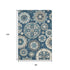 8' X 10' Blue Ivory And Beige Medallion Washable Area Rug With UV Protection