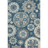 8' X 10' Blue Ivory And Beige Medallion Washable Area Rug With UV Protection