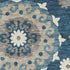 8' X 10' Blue Ivory And Beige Medallion Washable Area Rug With UV Protection