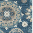 8' X 10' Blue Ivory And Beige Medallion Washable Area Rug With UV Protection