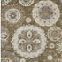 5' X 8' Brown Gray And Beige Medallion Washable Area Rug With UV Protection