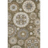 9' X 12' Brown Gray And Beige Medallion Washable Area Rug With UV Protection