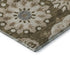9' X 12' Brown Gray And Beige Medallion Washable Area Rug With UV Protection