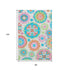 8' X 10' White Orange And Teal Medallion Washable Area Rug With UV Protection