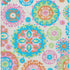 8' X 10' White Orange And Teal Medallion Washable Area Rug With UV Protection