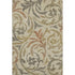 5' X 8' Beige Gold And Brown Floral Washable Area Rug With UV Protection