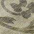8' Beige Gold And Brown Floral Washable Round Rug With UV Protection