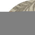 8' Beige Gold And Brown Floral Washable Round Rug With UV Protection