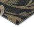 5' X 8' Black Gold And Beige Floral Washable Area Rug With UV Protection