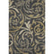 8' X 10' Black Gold And Beige Floral Washable Area Rug With UV Protection