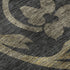 8' X 10' Black Gold And Beige Floral Washable Area Rug With UV Protection