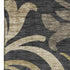 8' X 10' Black Gold And Beige Floral Washable Area Rug With UV Protection
