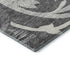9' X 12' Charcoal Silver And Gray Floral Washable Area Rug With UV Protection