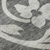9' X 12' Charcoal Silver And Gray Floral Washable Area Rug With UV Protection