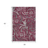 5' X 8' Burgundy Gray And Silver Floral Washable Area Rug With UV Protection