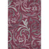 5' X 8' Burgundy Gray And Silver Floral Washable Area Rug With UV Protection