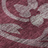 5' X 8' Burgundy Gray And Silver Floral Washable Area Rug With UV Protection