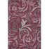 5' X 8' Burgundy Gray And Silver Floral Washable Area Rug With UV Protection
