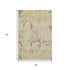 5' X 8' Gold Beige And Taupe Floral Washable Area Rug With UV Protection
