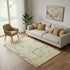 5' X 8' Gold Beige And Taupe Floral Washable Area Rug With UV Protection