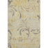 5' X 8' Gold Beige And Taupe Floral Washable Area Rug With UV Protection