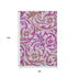 8' X 10' Lavender Blush And Ivory Floral Washable Area Rug With UV Protection