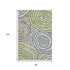 8' X 10' Beige Green And Blue Abstract Washable Area Rug With UV Protection