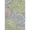 8' X 10' Beige Green And Blue Abstract Washable Area Rug With UV Protection