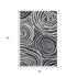 5' X 8' Black Ivory And Gray Abstract Washable Area Rug With UV Protection