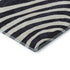 8' Black Ivory And Gray Abstract Washable Round Rug With UV Protection