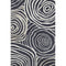 8' X 10' Black Ivory And Gray Abstract Washable Area Rug With UV Protection