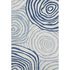 5' X 8' Blue And Ivory Abstract Washable Area Rug With UV Protection