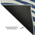 5' X 8' Blue And Ivory Abstract Washable Area Rug With UV Protection