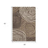 5' X 8' Brown Taupe And Ivory Abstract Washable Area Rug With UV Protection