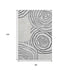 8' X 10' Gray Silver And Beige Abstract Washable Area Rug With UV Protection