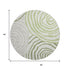 8' Green Gray And Ivory Abstract Washable Round Rug With UV Protection