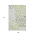 9' X 12' Green Gray And Ivory Abstract Washable Area Rug With UV Protection